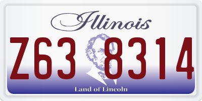 IL license plate Z638314