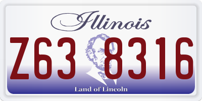 IL license plate Z638316