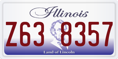IL license plate Z638357