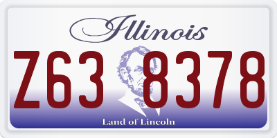 IL license plate Z638378