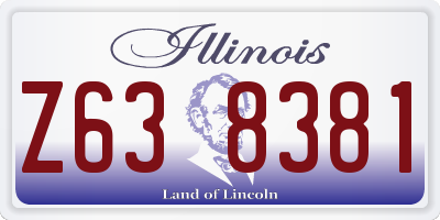 IL license plate Z638381