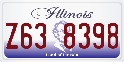 IL license plate Z638398