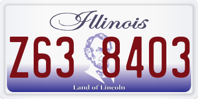 IL license plate Z638403
