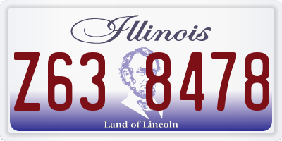 IL license plate Z638478