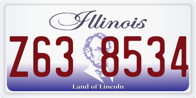 IL license plate Z638534