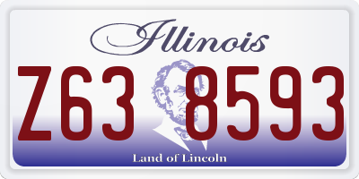 IL license plate Z638593
