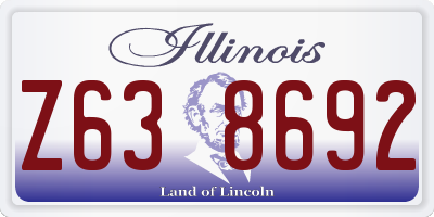 IL license plate Z638692