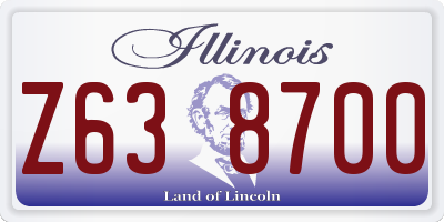 IL license plate Z638700