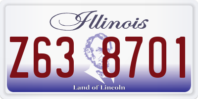 IL license plate Z638701