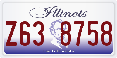 IL license plate Z638758