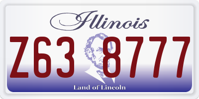 IL license plate Z638777