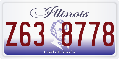 IL license plate Z638778