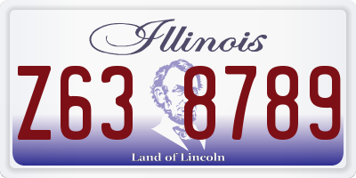 IL license plate Z638789