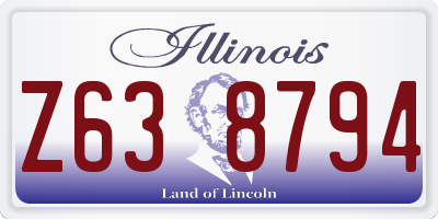 IL license plate Z638794