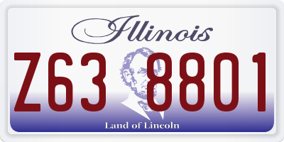IL license plate Z638801