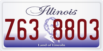 IL license plate Z638803