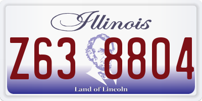 IL license plate Z638804