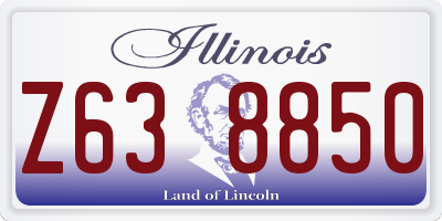 IL license plate Z638850