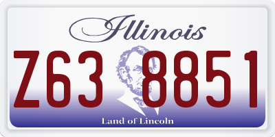 IL license plate Z638851