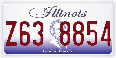 IL license plate Z638854
