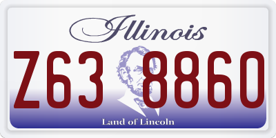 IL license plate Z638860