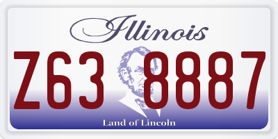IL license plate Z638887