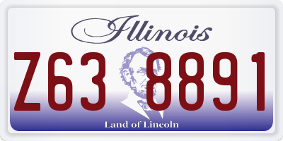 IL license plate Z638891