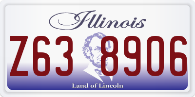IL license plate Z638906