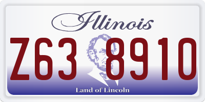 IL license plate Z638910