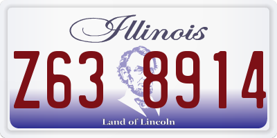 IL license plate Z638914