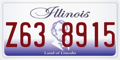 IL license plate Z638915