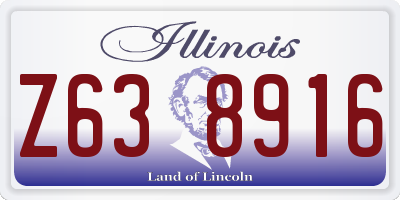 IL license plate Z638916