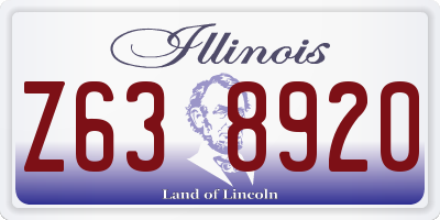 IL license plate Z638920