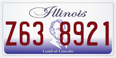 IL license plate Z638921