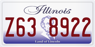 IL license plate Z638922