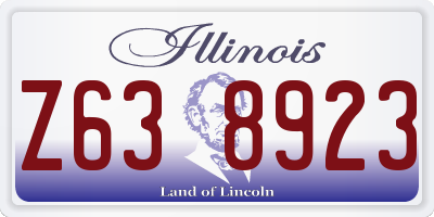 IL license plate Z638923