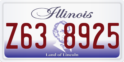 IL license plate Z638925