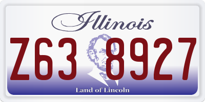 IL license plate Z638927