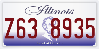 IL license plate Z638935