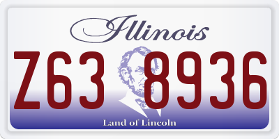 IL license plate Z638936