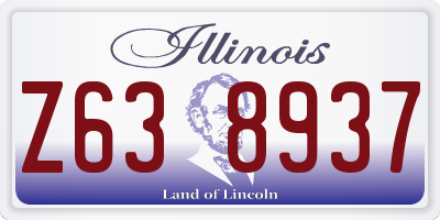 IL license plate Z638937
