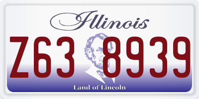 IL license plate Z638939