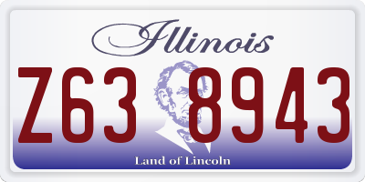 IL license plate Z638943
