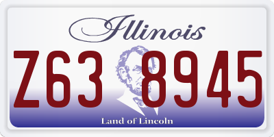 IL license plate Z638945
