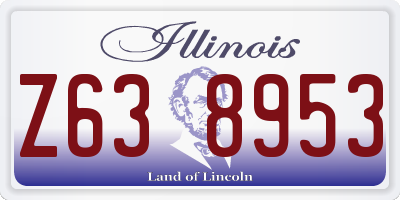 IL license plate Z638953