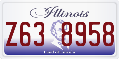 IL license plate Z638958