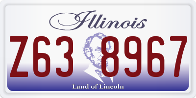 IL license plate Z638967