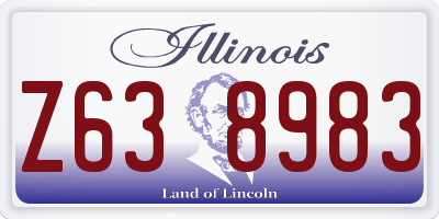 IL license plate Z638983