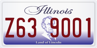 IL license plate Z639001