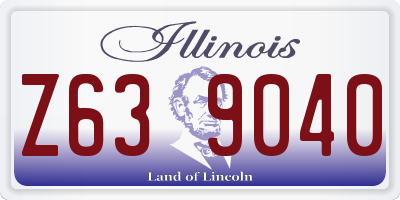 IL license plate Z639040
